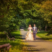Фото: свадьба Андрея и Кати летом на природе, стиль ретро - 6