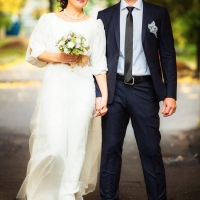 Яркая осень в свадебной фотосессии Сергея и Любы