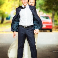 Яркая осень в свадебной фотосессии Сергея и Любы