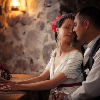 Свадебное фото невесты и жениха Романа и Ксении